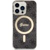 Guess Set GUBPP13XH4EACSK Case+ Charger iPhone 13 Pro Max black/black hard case 4G Print MagSafe - (GUE002543-0)