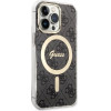 Guess Set GUBPP13XH4EACSK Case+ Charger iPhone 13 Pro Max black/black hard case 4G Print MagSafe - (GUE002543-0)