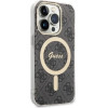 Guess Set GUBPP14LH4EACSK Case+ Charger iPhone 14 Pro 6.1'' black/black hard case 4G Print MagSafe - (GUE002546-0)