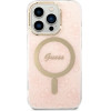 Guess Set GUBPP14LH4EACSP Case+ Charger iPhone 14 Pro 6.1'' pink/pink hard case 4G Print MagSafe - (GUE002566-0)
