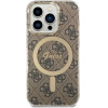 Guess Set GUBPP14LH4EACSW Case+ Charger iPhone 14 Pro 6.1'' brown/brown hard case 4G Print MagSafe - (GUE002554-0)