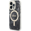 Guess Set GUBPP14LHMEACSK Case+ Charger iPhone 14 Pro 6.1'' black/black hard case Marble MagSafe - (GUE002570-0)