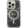 Guess Set GUBPP14LHMEACSK Case+ Charger iPhone 14 Pro 6.1'' black/black hard case Marble MagSafe - (GUE002570-0)