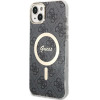 Guess Set GUBPP14MH4EACSK Case+ Charger iPhone 14 Plus 6.7'' black/black hard case 4G Print MagSafe - (GUE002545-0)
