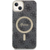 Guess Set GUBPP14MH4EACSK Case+ Charger iPhone 14 Plus 6.7'' black/black hard case 4G Print MagSafe - (GUE002545-0)