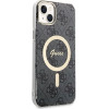 Guess Set GUBPP14MH4EACSK Case+ Charger iPhone 14 Plus 6.7'' black/black hard case 4G Print MagSafe - (GUE002545-0)