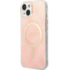 Guess Set GUBPP14MH4EACSP Case+ Charger iPhone 14 Plus 6.7'' pink/pink hard case 4G Print MagSafe - (GUE002565-0)