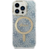 Guess Set GUBPP14XH4EACSB Case+ Charger iPhone 14 Pro Max 6.7'' blue/blue hard case 4G Print MagSafe - (GUE002559-0)