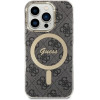 Guess Set GUBPP14XH4EACSK Case+ Charger iPhone 14 Pro Max 6.7'' black/black hard case 4G Print MagSafe - (GUE002547-0)