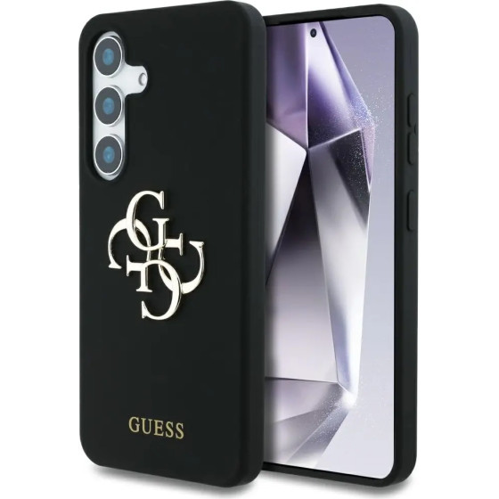 Guess Silicone Big 4G Logo Bottom Script case for Samsung Galaxy S25 - black - (GUE004294-0)