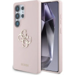 Guess Silicone Big 4G Logo Bottom Script Case for Samsung Galaxy S25 Ultra - Pink - (GUE004299-0)