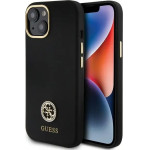 Guess Silicone Logo Strass 4G Case for iPhone 15 - Black - (GUE003306-0)