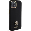 Guess Silicone Logo Strass 4G Case for iPhone 15 - Black - (GUE003306-0)