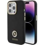 Guess Silicone Logo Strass 4G Case for iPhone 15 Pro - Black - (GUE003308-0)