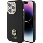 Guess Silicone Logo Strass 4G case for iPhone 15 Pro Max - black - (GUE003309-0)