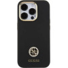 Guess Silicone Logo Strass 4G case for iPhone 15 Pro Max - black - (GUE003309-0)