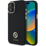 Guess Silicone Logo Strass 4G Case for iPhone 16 - Black - (GUE004146-0)