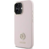 Guess Silicone Logo Strass 4G case for iPhone 16 - light pink - (GUE004121-0)