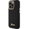Guess Silicone Script Metal Logo & Frame case for iPhone 15 Pro - black - (GUE003351-0)