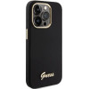 Guess Silicone Script Metal Logo & Frame case for iPhone 15 Pro - black - (GUE003351-0)