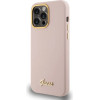 Guess Silicone Script Metal Logo & Frame case for iPhone 15 Pro - pink - (GUE003348-0)