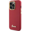 Guess Silicone Script Metal Logo & Frame case for iPhone 15 Pro - red - (GUE003346-0)