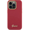 Guess Silicone Script Metal Logo & Frame case for iPhone 15 Pro - red - (GUE003346-0)