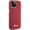 Guess Silicone Script Metal Logo & Frame case for iPhone 15 - red - (GUE003345-0)