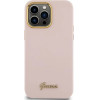 Guess Silicone Script Metal Logo & Frame case for iPhone 15 Pro Max - pink - (GUE003349-0)