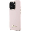 Guess Silicone Script Metal Logo & Frame iPhone 16 Pro Max Case - Pink - (GUE004076-0)