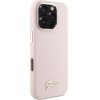 Guess Silicone Script Metal Logo & Frame iPhone 16 Pro Max Case - Pink - (GUE004076-0)