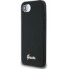 Guess Silicone Script Metal Logo MagSafe iPhone 16e Case - Black - (GUE004497-0)