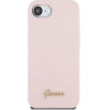 Guess Silicone Script Metal Logo MagSafe iPhone 16e Case - Pink - (GUE004498-0)