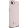 Guess Silicone Script Metal Logo MagSafe iPhone 16e Case - Pink - (GUE004498-0)