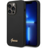 Guess Silicone Vintage Gold Logo iPhone 14 Pro Case - Black - (GUE002276-0)