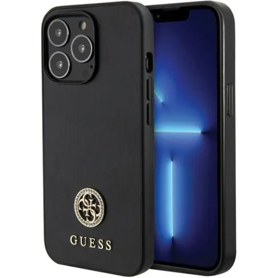 Guess Strass Metal Logo iPhone 13 Pro 6.1 Case - Black - (GUE003020-0)