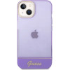 Guess Translucent iPhone 14 6.1 Case - Purple - (GUE002250-0)