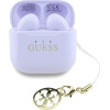 Guess TWS Glossy Effect Printed Classic Logo & Charm Headphones - Lavender - (GUE004378-0)