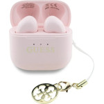 Guess TWS Glossy Effect Printed Classic Logo & Charm Headphones - Pink - (GUE004377-0)