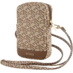 Guess Zip GCube Bottom Stripe phone bag - brown - (GUE003682-0)