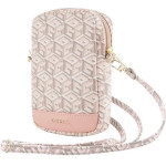 Guess Zip GCube Bottom Stripe phone bag - pink - (GUE003683-0)