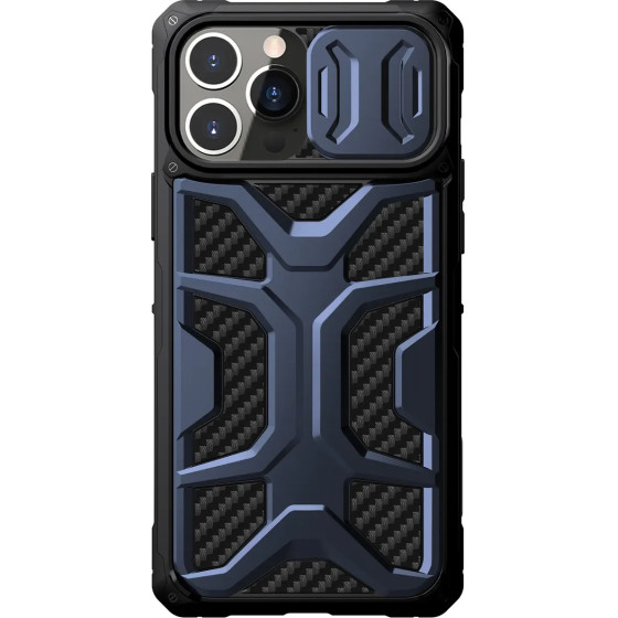 Nillkin Adventruer Case Case for iPhone 13 Pro Max Armored Cover with Camera Protector Blue - (Nillkin Adventruer Case(PC+TPU) Apple iPhone 13 Pro Max Interstellar blue)