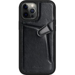 Nillkin Aoge Leather Case Flexible Armored Genuine Leather Case with Pocket for iPhone 12 Mini Black - (Nillkin Aoge Leather Case Apple iPhone 12 mini Black)