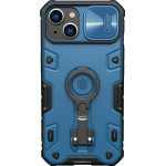 Nillkin CamShield Armor Pro Case iPhone 14 Plus armored cover with camera cover ring stand blue - (Nillkin CamShield Armor Pro Case iPhone 14 Plus 6.7 2022 Blue)