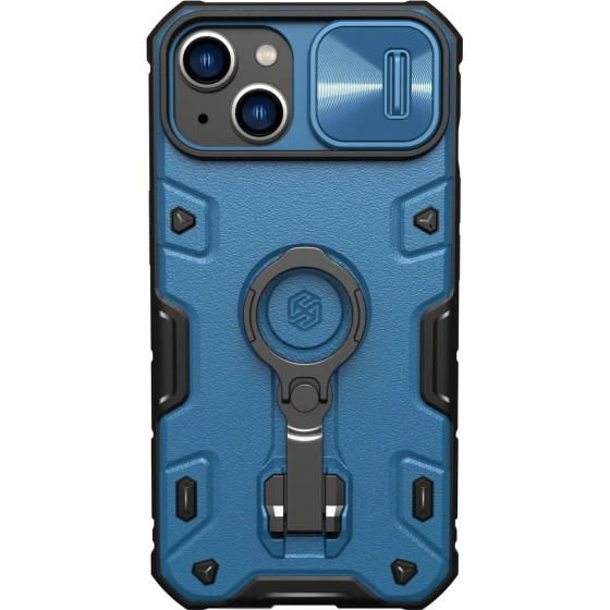 Nillkin CamShield Armor Pro Magnetic Case iPhone 14 Plus Magnetic MagSafe Cover with Camera Protector Blue - (Nillkin CamShield Armor Pro Magnetic Case iPhone 14 Plus 6.7 2022 Blue)