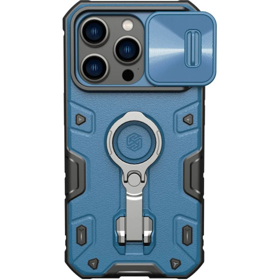 Nillkin CamShield Armor Pro Magnetic Case iPhone 14 Pro Magnetic MagSafe Cover with Camera Protector Blue - (Nillkin CamShield Armor Pro Magnetic Case iPhone 14 Pro 6.1 2022 Blue)