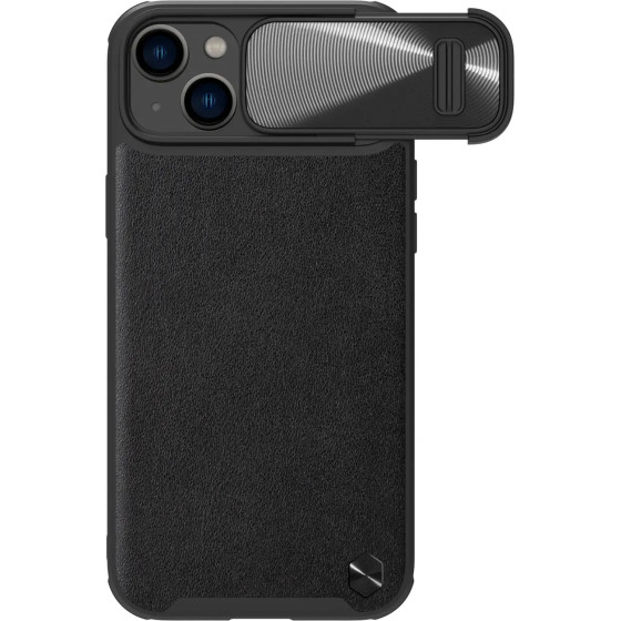 Nillkin CamShield Leather S Case iPhone 14 Plus case with camera cover black - (Nillkin CamShield Leather Case S iPhone 14 Plus 6.7 2022 Black)