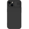 Nillkin CamShield Magnetic Silicone Case iPhone 14 Plus Magnetic MagSafe Cover with Camera Protector Black - (Nillkin CamShield Silky magnetic silicone case iPhone 14 Plus 6.7 2022 Classic Black)