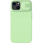 Nillkin CamShield Magnetic Silicone Case iPhone 14 Plus Magnetic MagSafe Cover with Camera Protector Green - (Nillkin CamShield Silky magnetic silicone case iPhone 14 Plus 6.7 2022 Mint Green)
