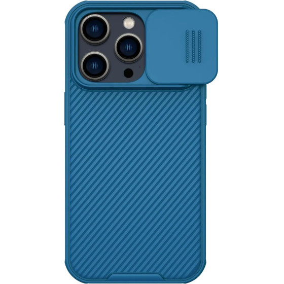 Nillkin CamShield Pro Case iPhone 14 Pro Armored Cover Camera Protector Blue - (Nillkin CamShield Pro Case (PC and TPU) iPhone 14 Pro 6.1 2022 Blue)